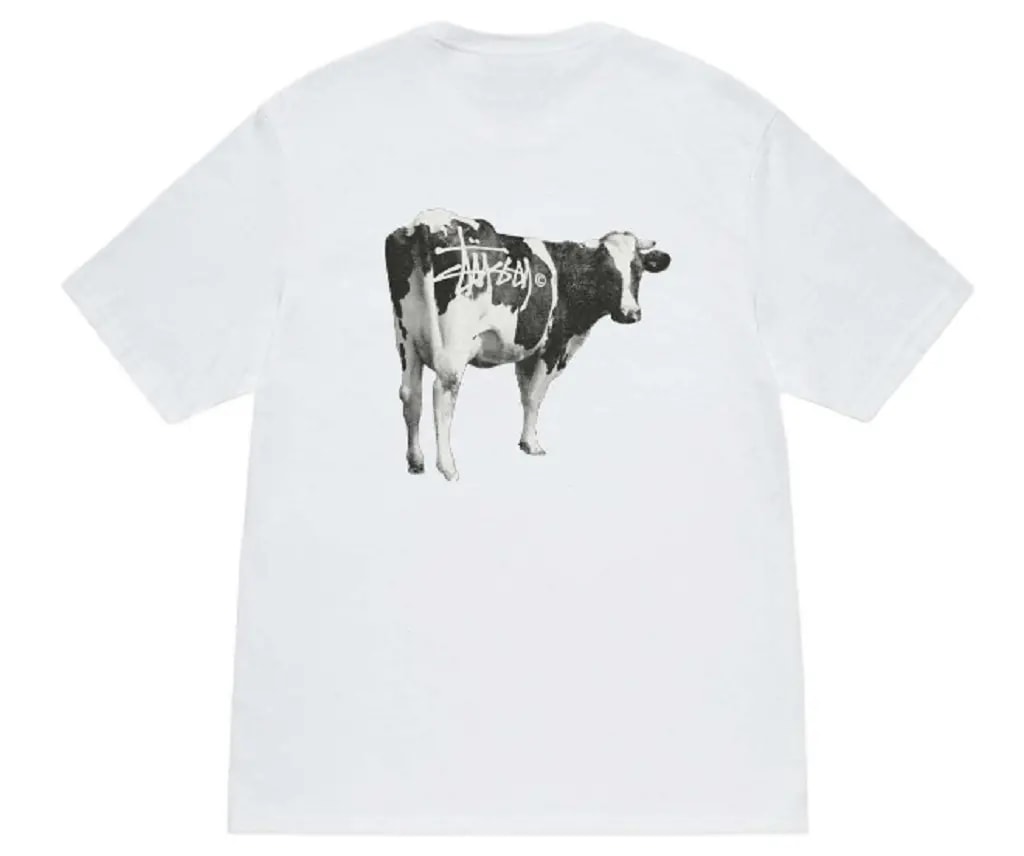 Áo Stussy Grassfed Tee 'White' — kich-thuoc: L