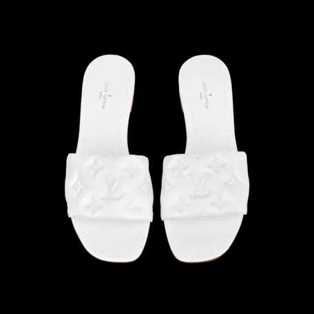 Dép Louis Vuitton Revival Flat Mules 'White' 1A9P4P — ảnh 3
