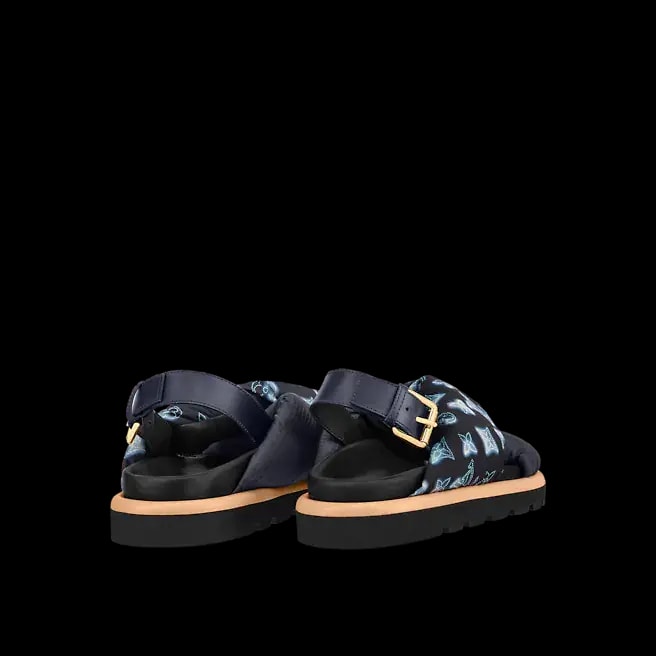 Dép Louis Vuitton Pool Pillow Flat Comfort Sandals 'Navy Blue' 1A9PP2 — ảnh 3