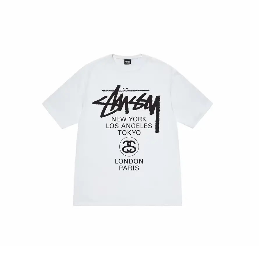 Áo Stussy World Tour Tee 'White' — ảnh 2