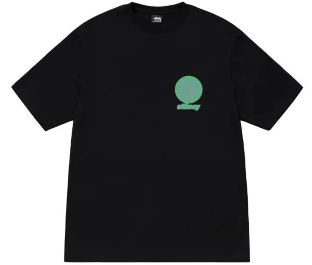 Áo Stussy 8 Ball Grid Tee 'Black' — kich-thuoc: L