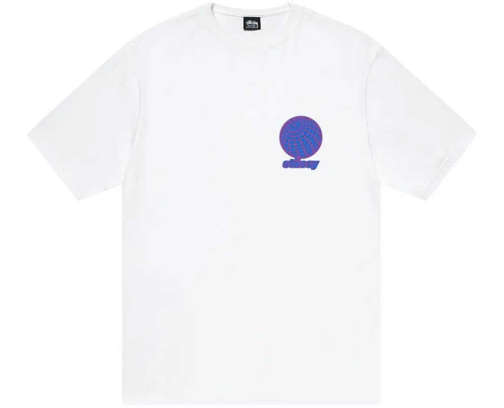 Áo Stussy 8 Ball Grid Tee 'White' — kich-thuoc: L