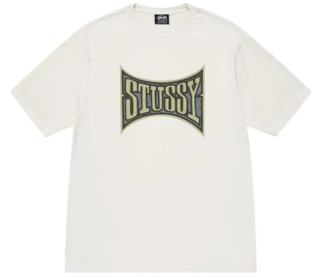Áo Stussy Champion Pigment Dyed Tee 'White' — kich-thuoc: L