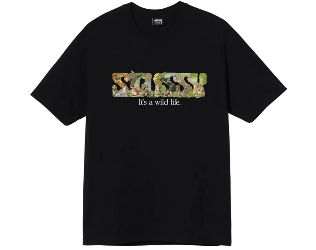 Áo Stussy It's A Wild Life Tee 'Black' — kich-thuoc: M