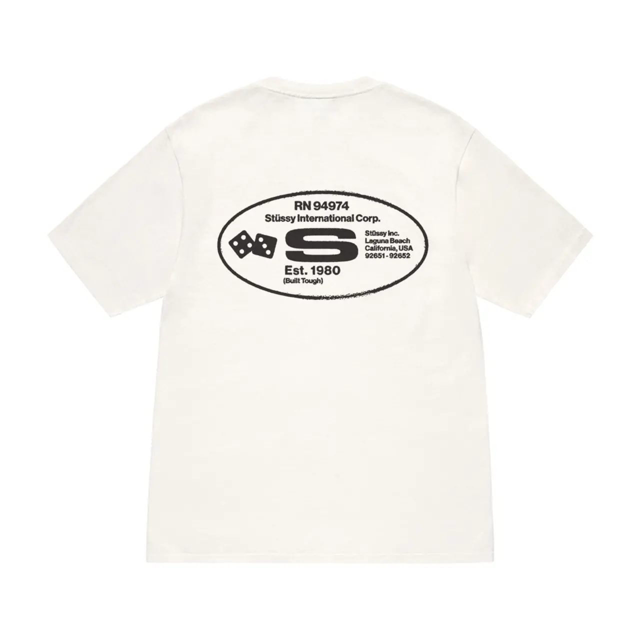 Áo Stussy Oval Corp Pigment Dyed Tee 'White' — ảnh 2