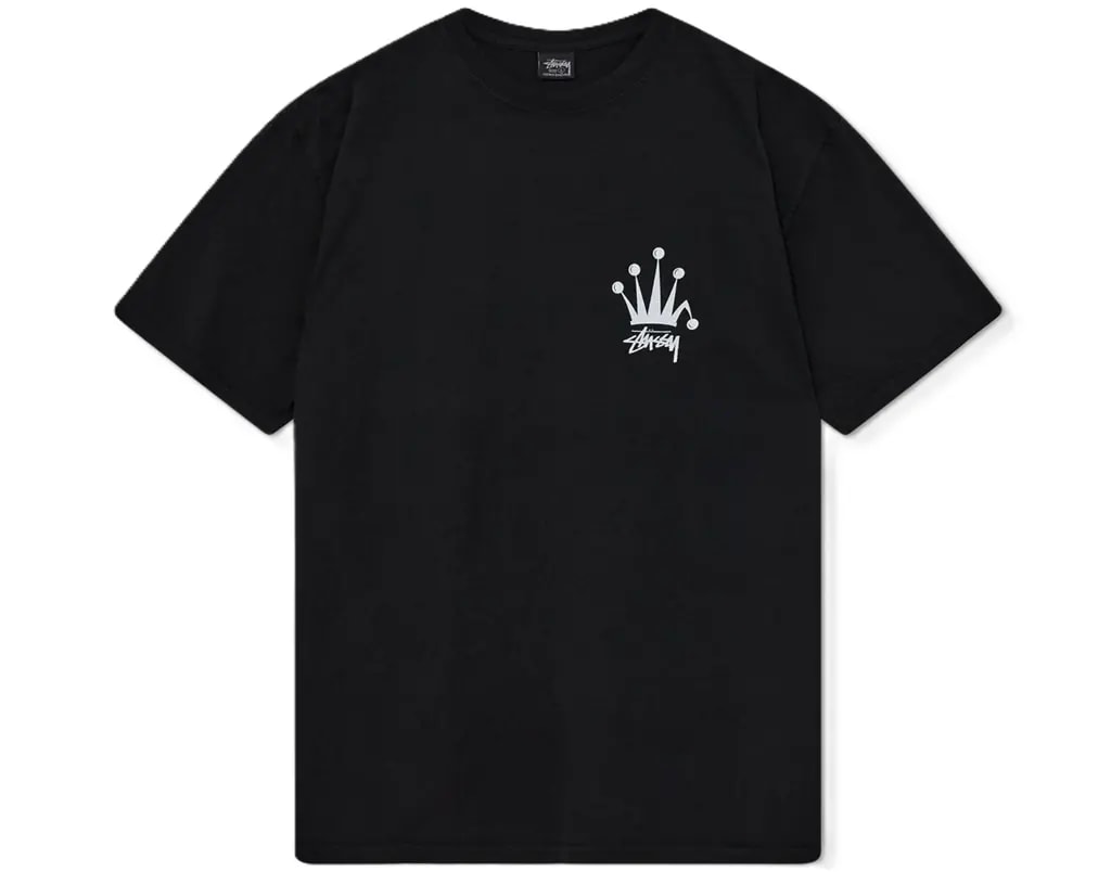 Áo Stussy Regal Crown Tee Pigment Dyed 'Black' — kich-thuoc: L
