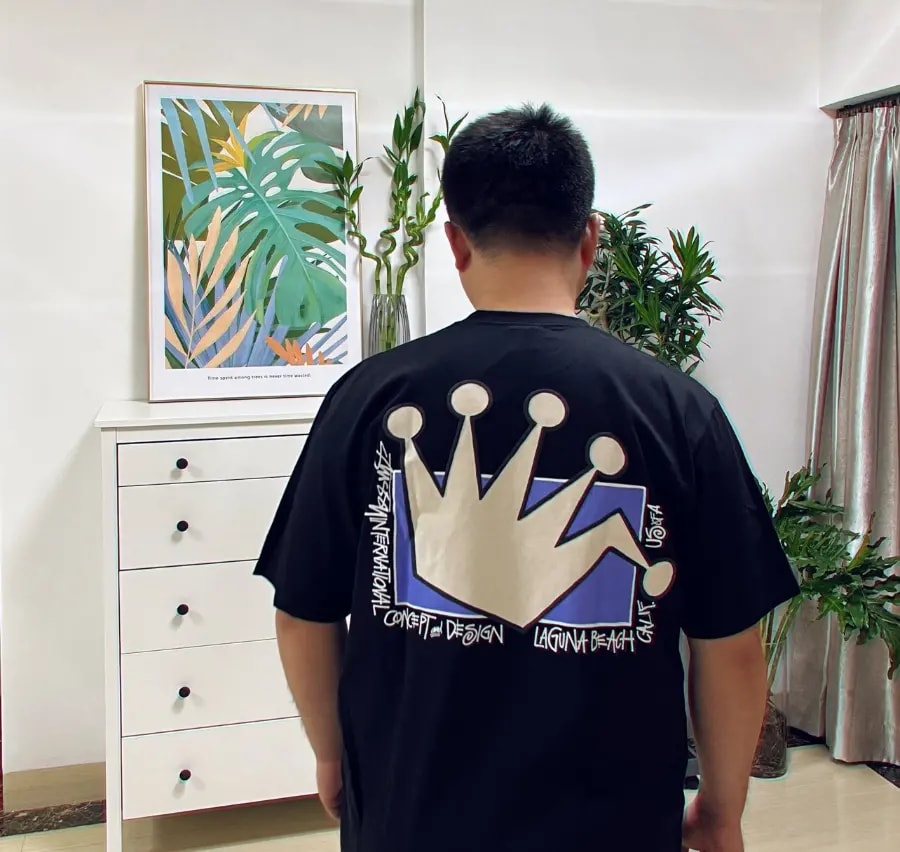 Áo Stussy SS22 Crown Tee 'Black' — ảnh 4