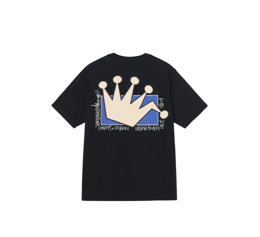 Áo Stussy SS22 Crown Tee 'Black' — ảnh 2