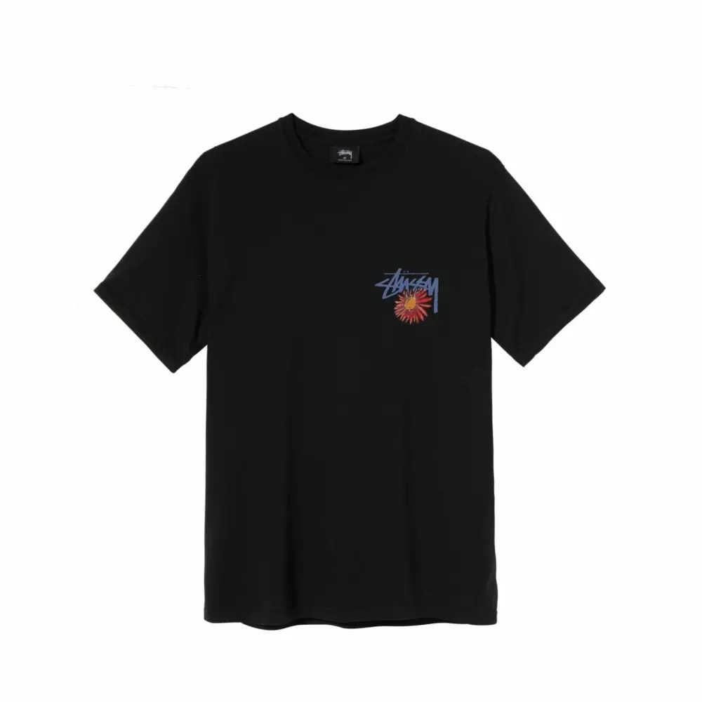 Áo Stussy Smokin Skull Pig Dyed Tee 'Black' — ảnh 2