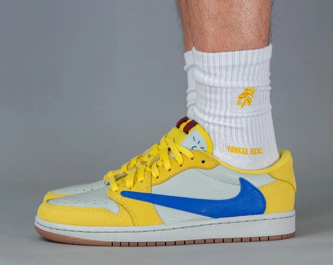 Giày Nike Air Jordan 1 Retro x Travis Scott 'Canary' DZ4137-700 — ảnh 5