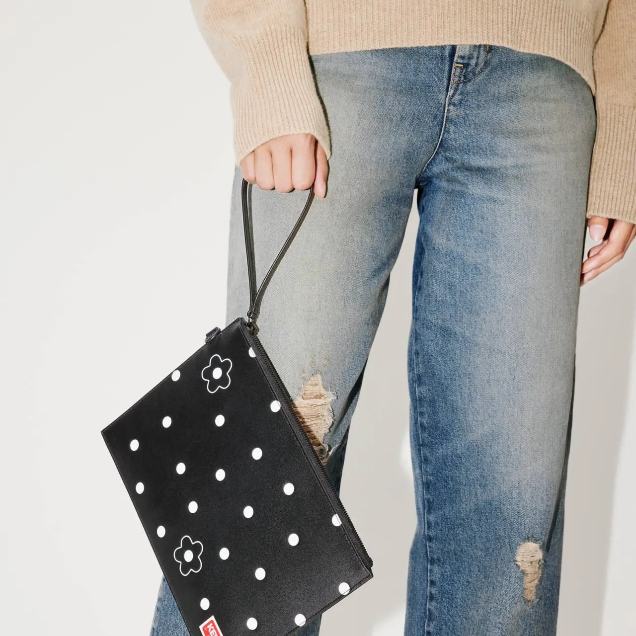 Túi Kenzo Stamp Large Leather 'Black' FD65PM722L45-99 — ảnh 2