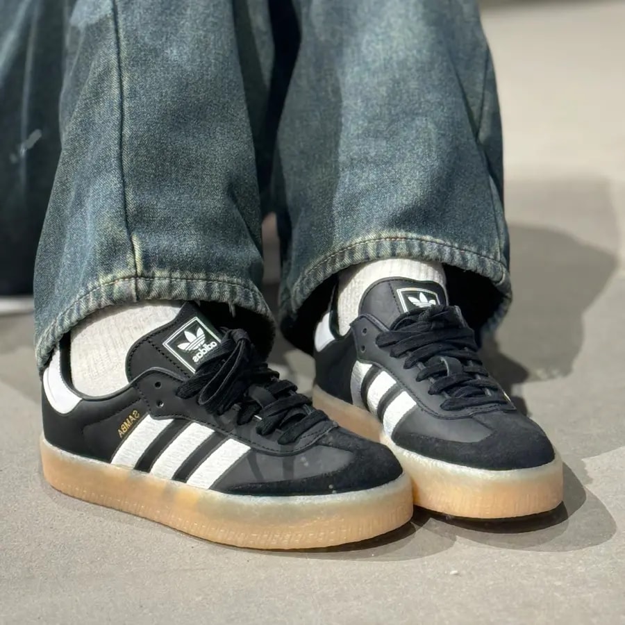 Giày Adidas Sambae 'Black White Gum' ID0436 — ảnh 4