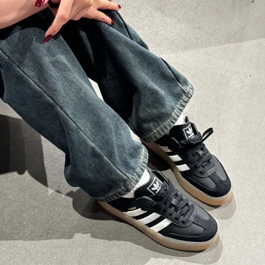 Giày Adidas Sambae 'Black White Gum' ID0436 — ảnh 5