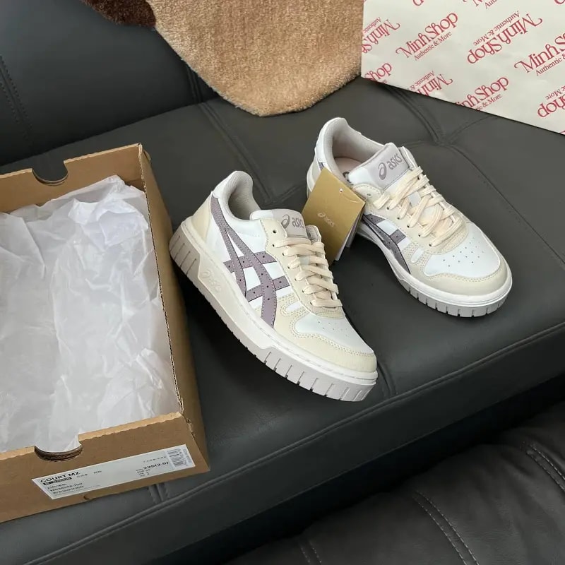 Giày Asics Court Mz 'Beige Grey' 1203A508-100 — ảnh 2