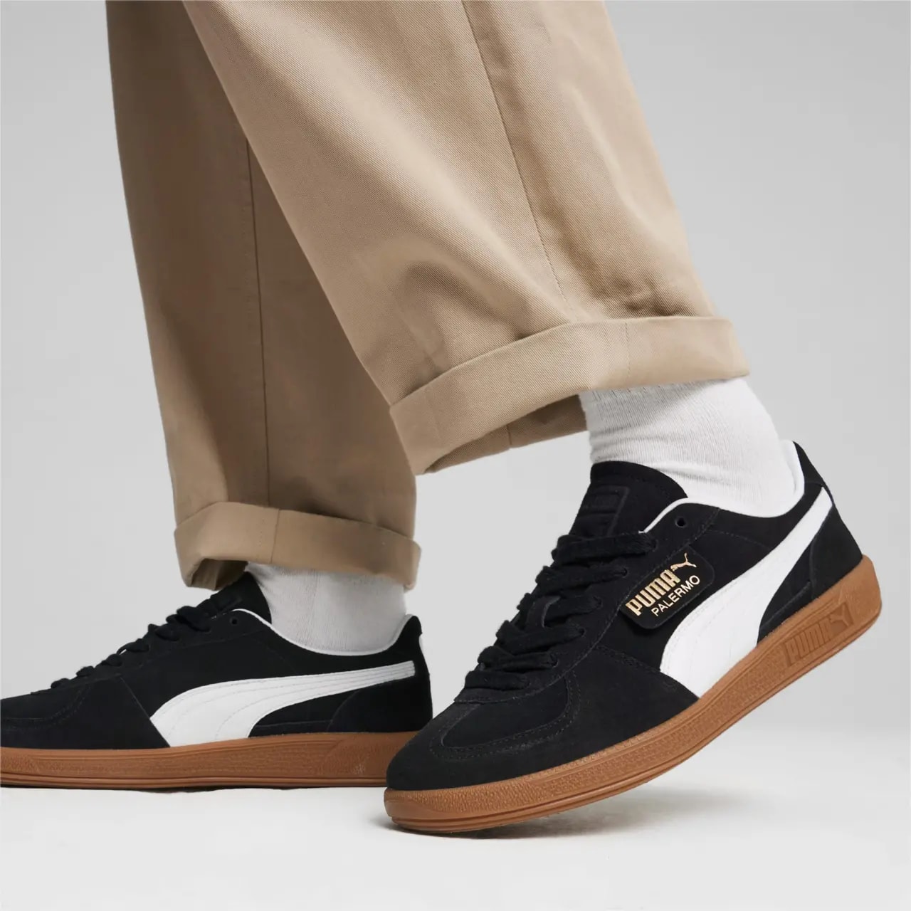 Giày Puma Palermo 'Black White Gum' 396463-10 — ảnh 2