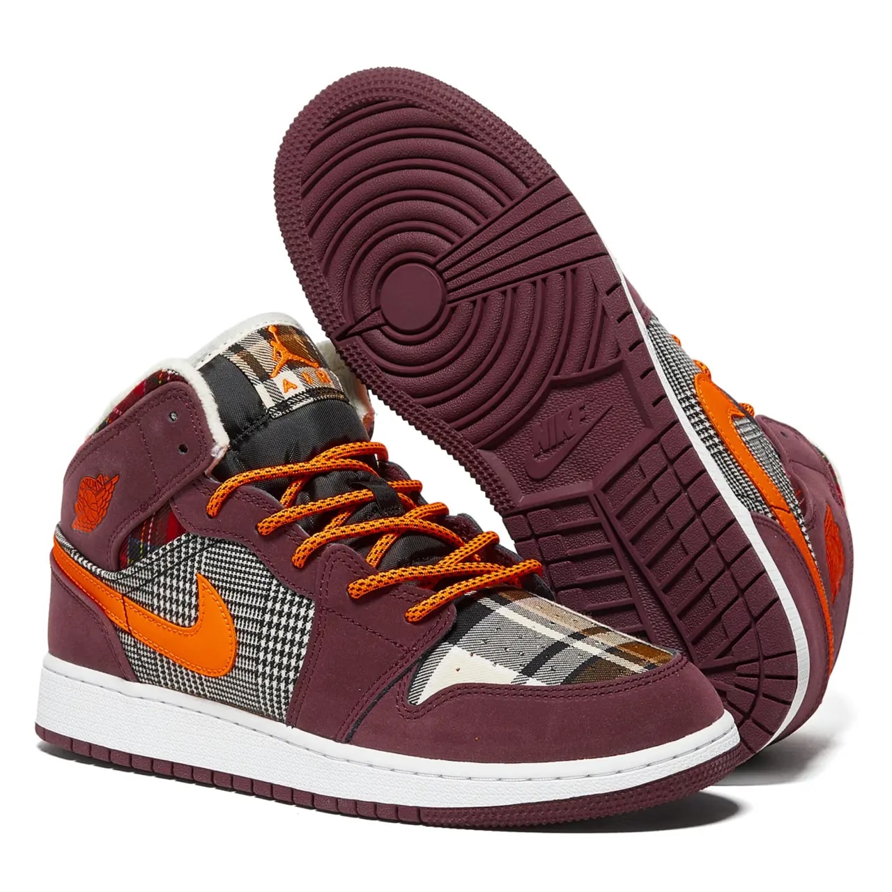 Giày Nike Air Jordan 1 Mid SE GS 'Plaid' FD5460-608 — ảnh 4