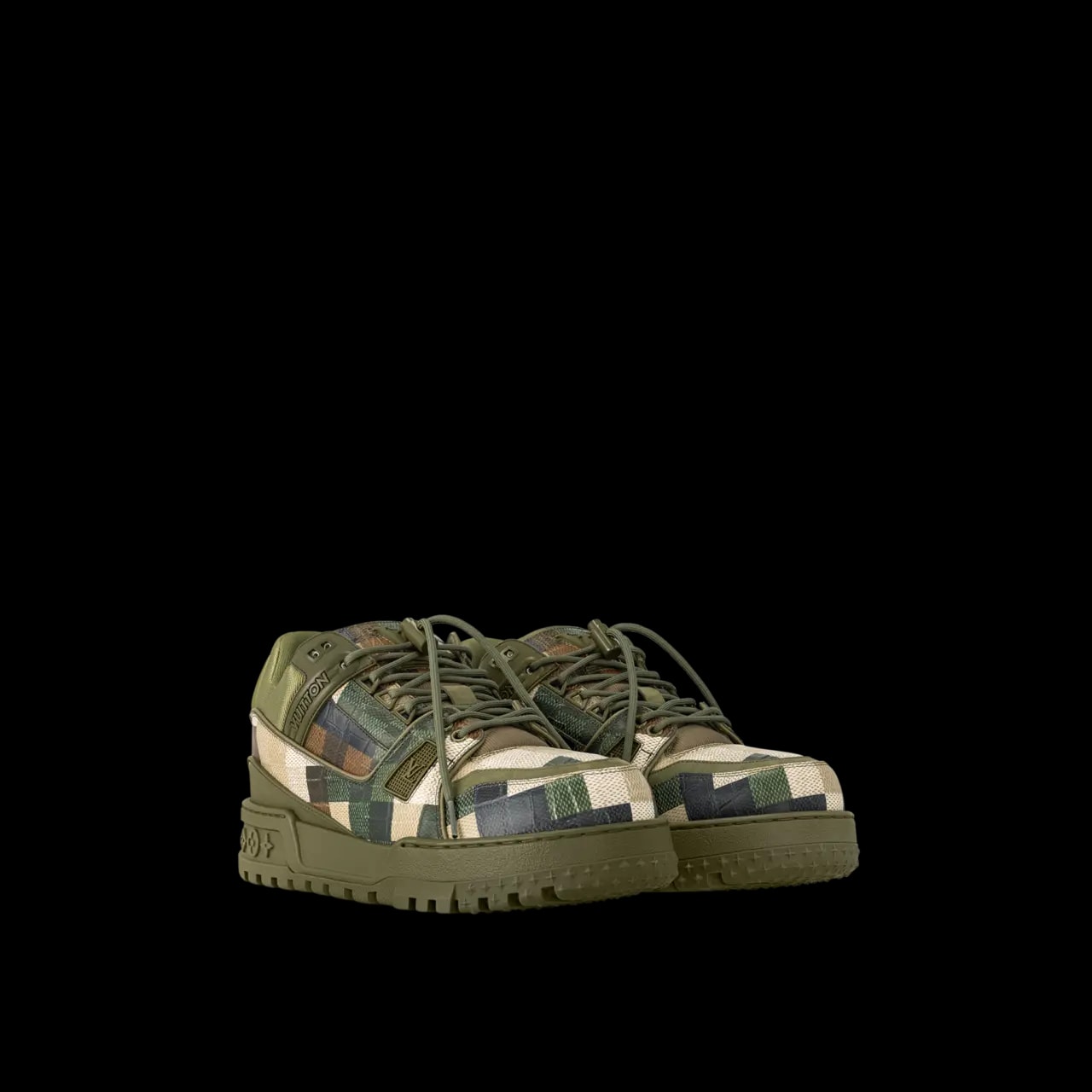 Giày Louis Vuitton LV Maxi Trainers 'Khaki Green' 1ACNCT — ảnh 4