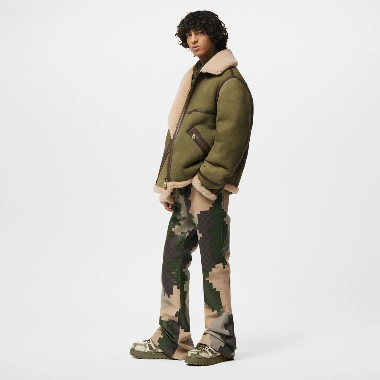 Giày Louis Vuitton LV Maxi Trainers 'Khaki Green' 1ACNCT — ảnh 2