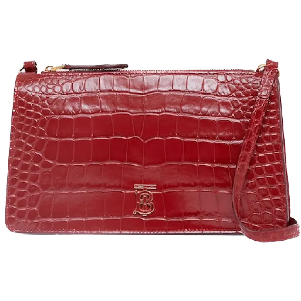 Túi Burberry Embossed Leather Mini TB 'Dark Carmine' 80606371