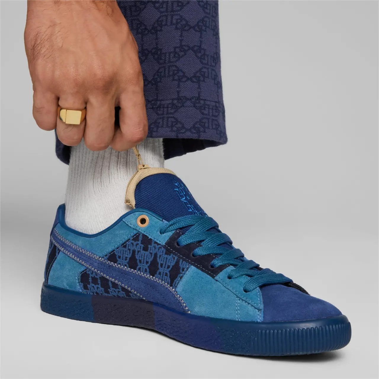 Giày Puma Clyde Vintage x Dapper Dan 'Blue' 392082-01 — ảnh 3