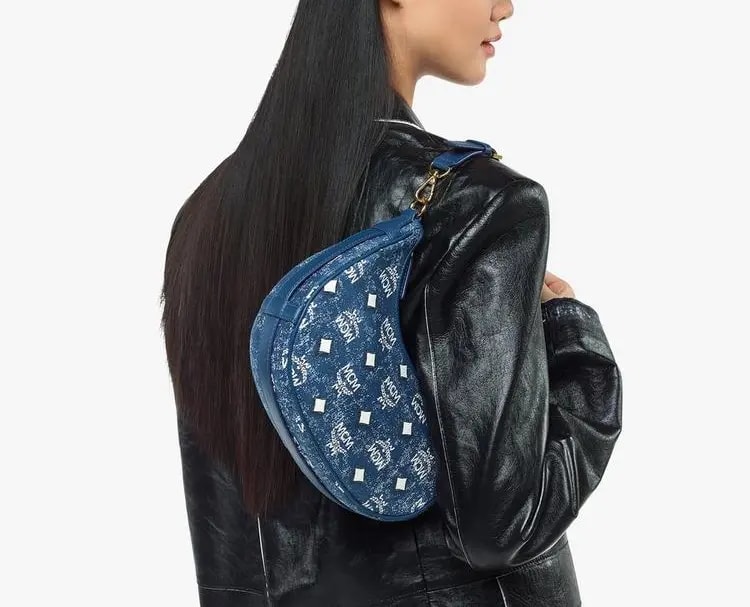 Túi MCM Arren Hobo In Vintage Jacquard 'Denim' MXZDSTA01LE001 — ảnh 2