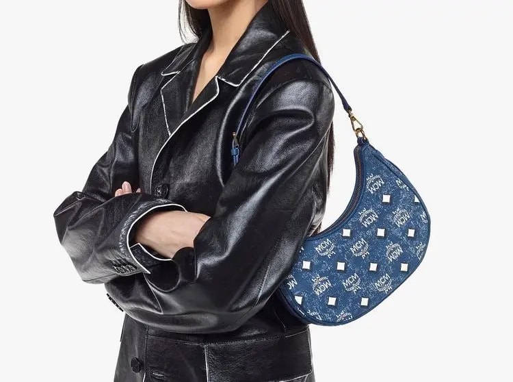 Túi MCM Arren Hobo In Vintage Jacquard 'Denim' MXZDSTA01LE001 — ảnh 3
