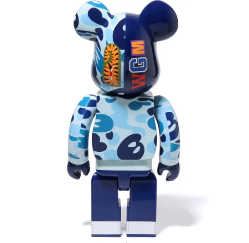 Mô Hình Bearbrick x BAPE Baby Milo(R) Camo Shark 'Blue' — ảnh 2