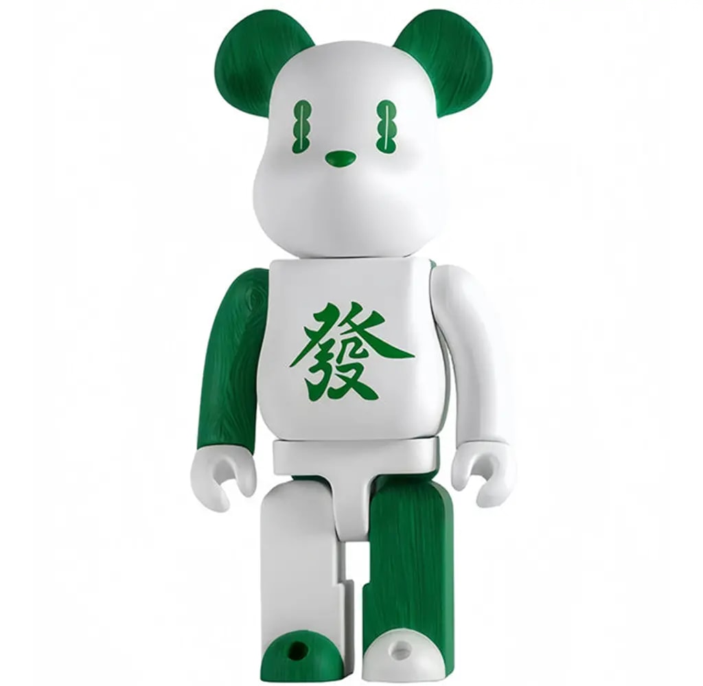 Mô Hình Bearbrick Chengdu Mahjong 'Green White' — kich-thuoc: 100% + 400%