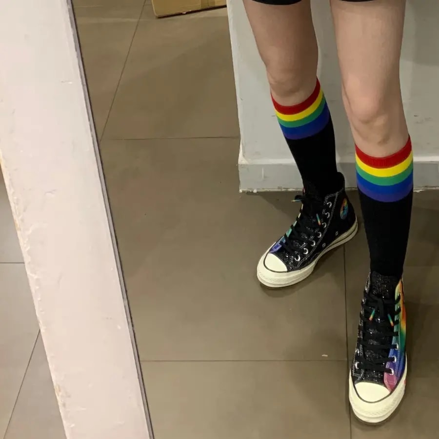 Giày Converse Chuck 70 Hi 'Black Rainbow' 165713C — ảnh 3