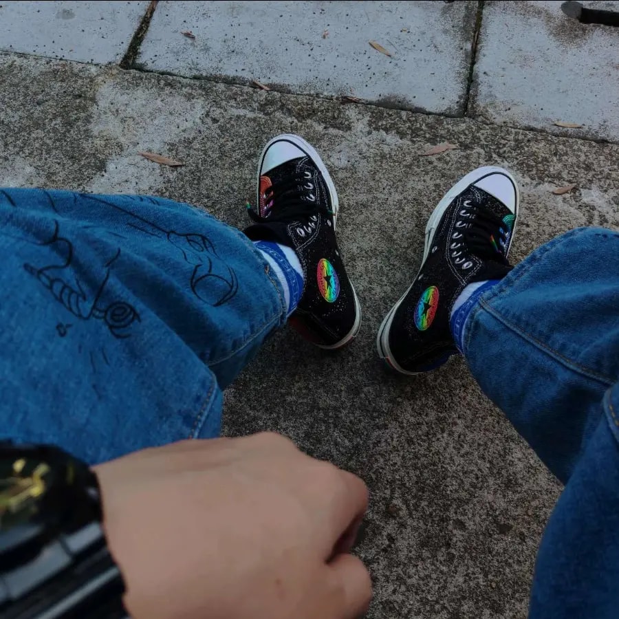 Giày Converse Chuck 70 Hi 'Black Rainbow' 165713C — ảnh 5