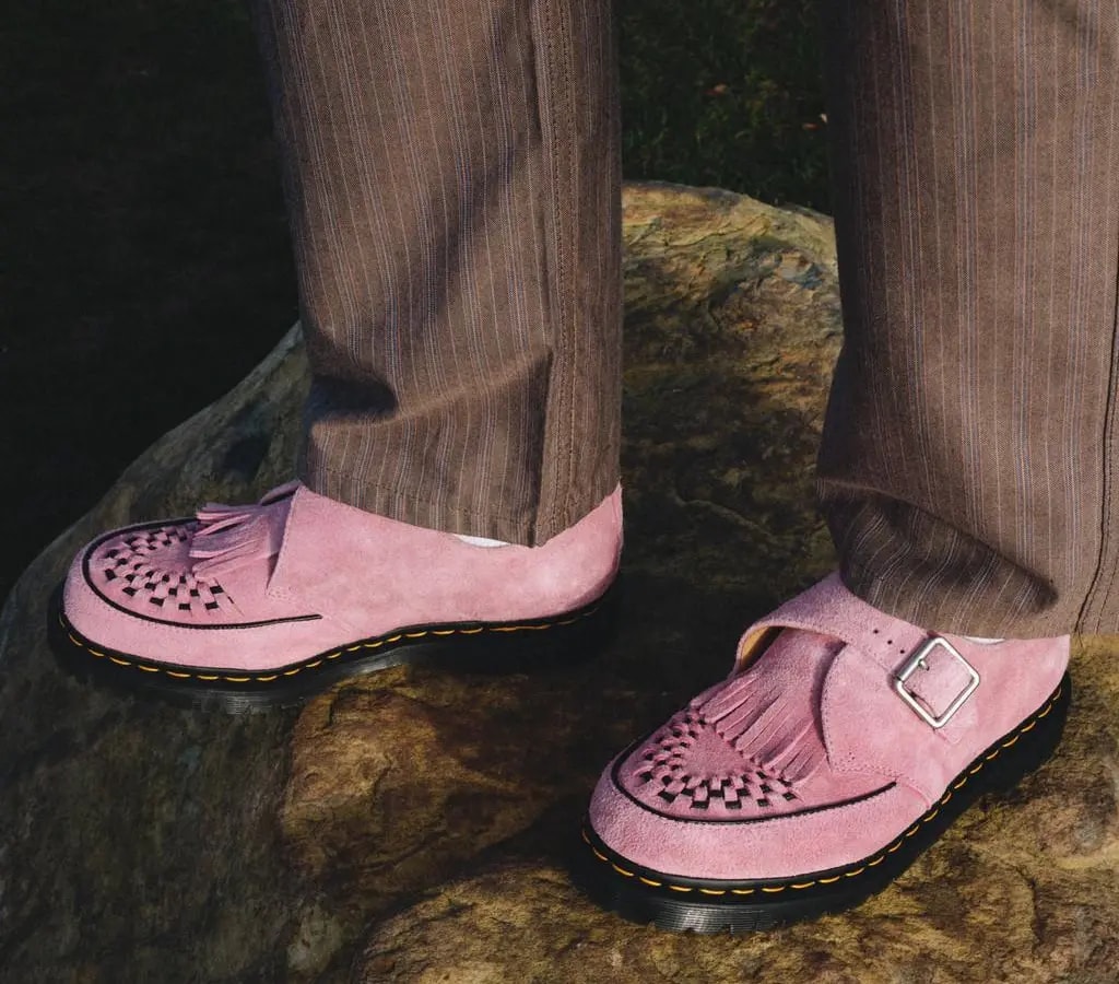 Giày Dr.martens Ramsey Suede Kiltie Buckle Creepers 'Fondant Pink' 31501446 — ảnh 2