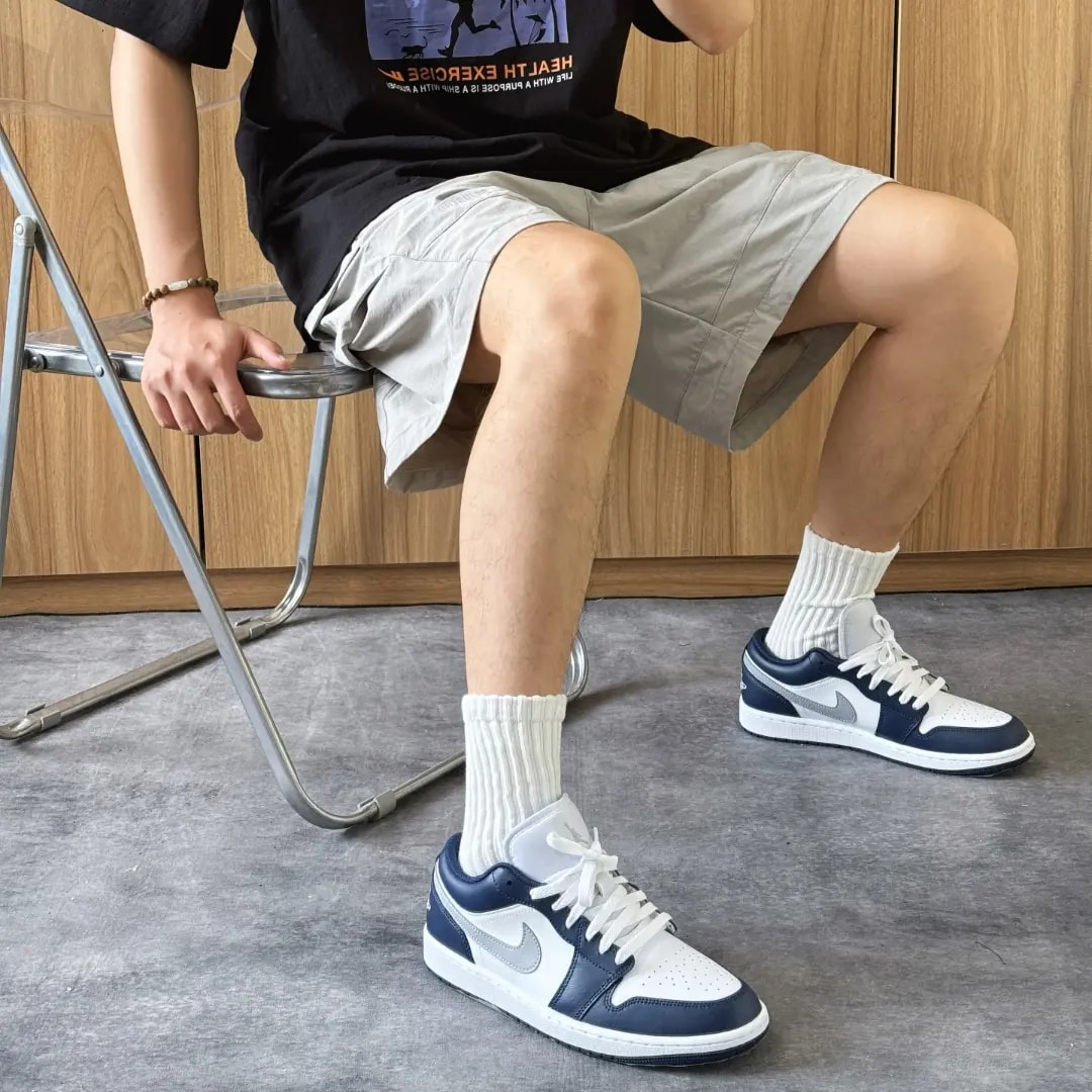 Giày Nike Air Jordan 1 Low 'Midnight Navy' 553558-141 — ảnh 5