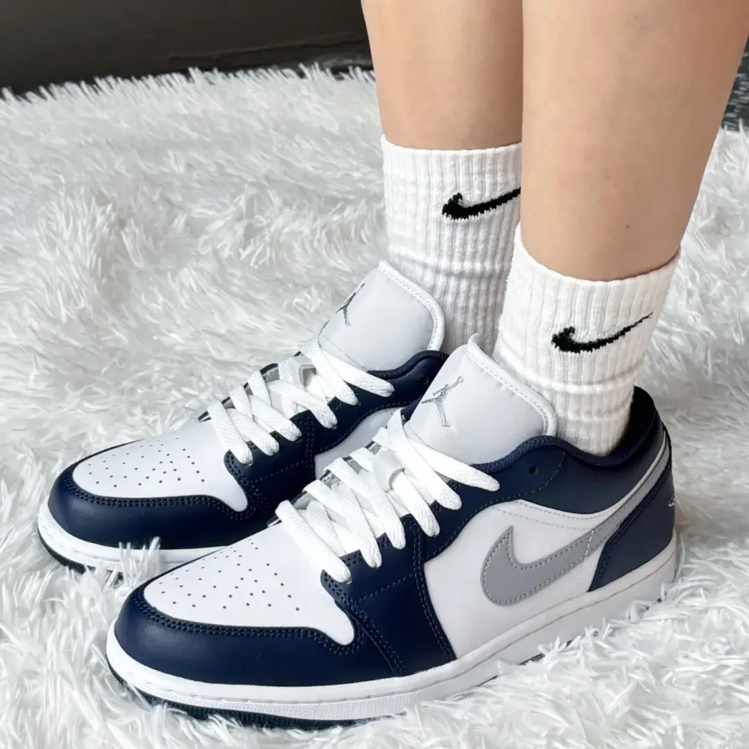 Giày Nike Air Jordan 1 Low 'Midnight Navy' 553558-141 — ảnh 4