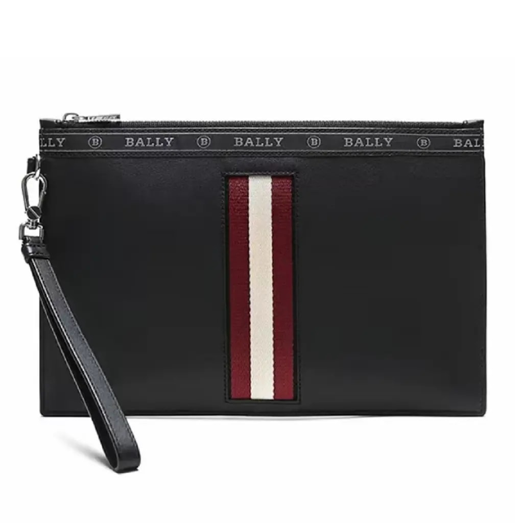 Túi Bally Leather Clutch 'Black' 6232007