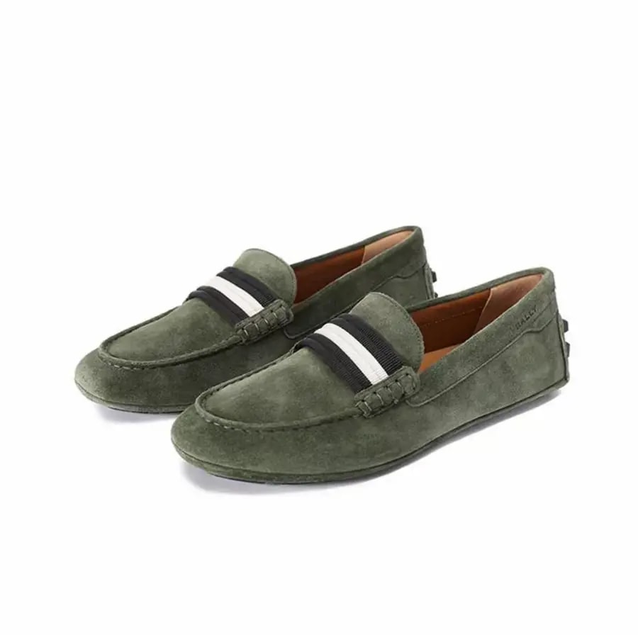 Giày Bally Leather Loafer 'Green' 6305309 — ảnh 2