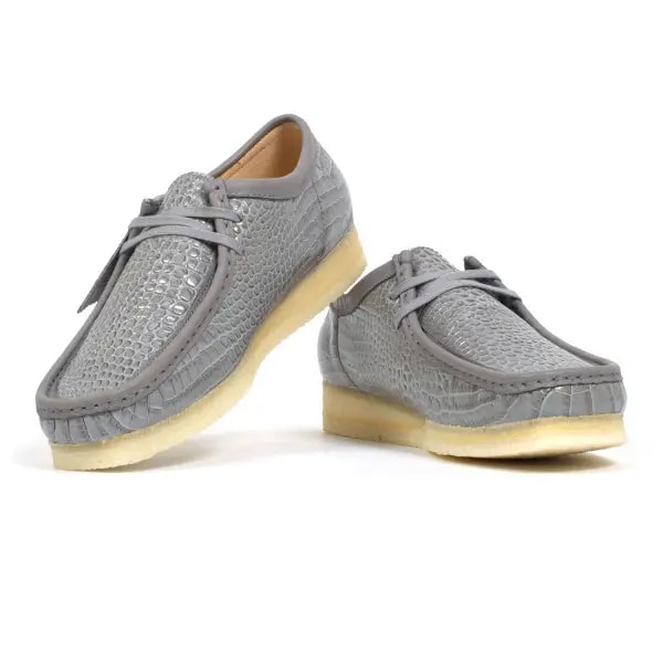 Giày Clarks Originals Wallabee Crocodile 'Grey Croc' 26176573 — ảnh 4