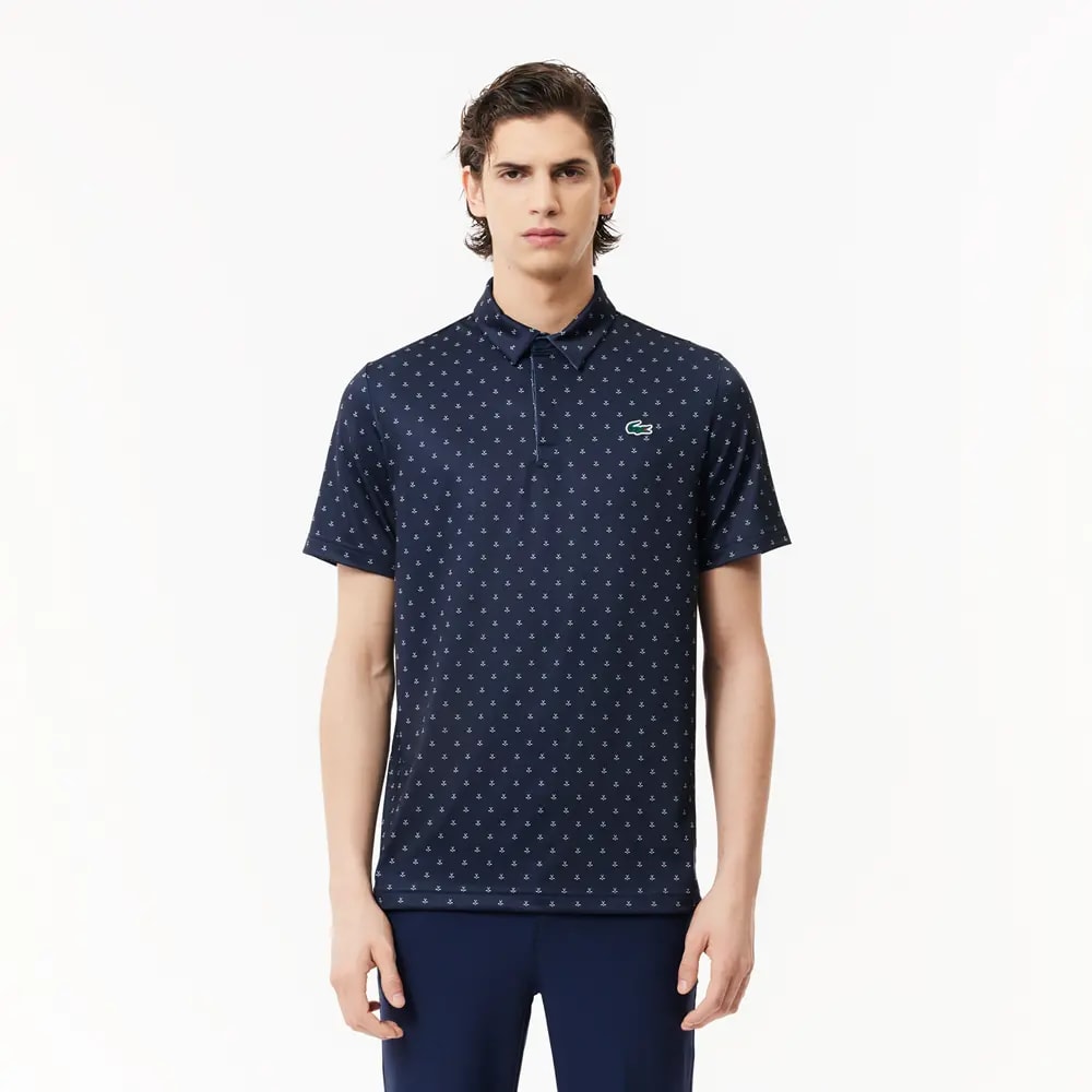 Áo Lacoste Anti-UV Printed Golf 'Blue' DH5175-51-525 — ảnh 3