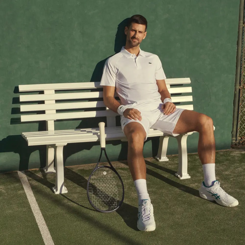 Áo Lacoste Ultra-Dry x Novak Djokovic 'White' DH7311-51-001 — ảnh 2