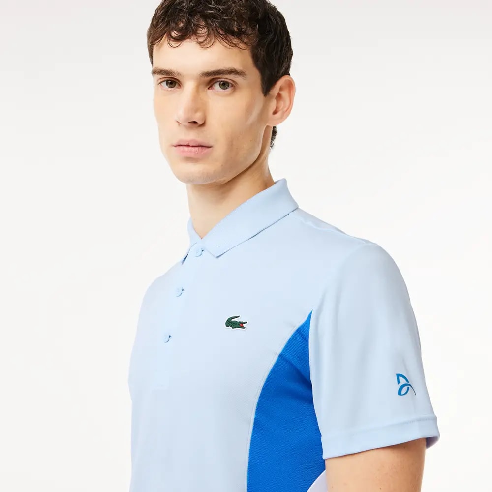 Áo Lacoste Tennis x Novak Djokovic Fan Version 'Phoenix Blue' DH7330-51-J2G — ảnh 2