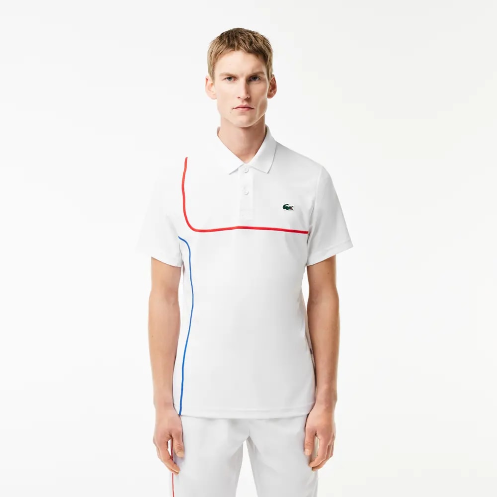 Áo Lacoste Ultra Dry Piqué Tennis 'White' DH7362-51-800 — ảnh 3