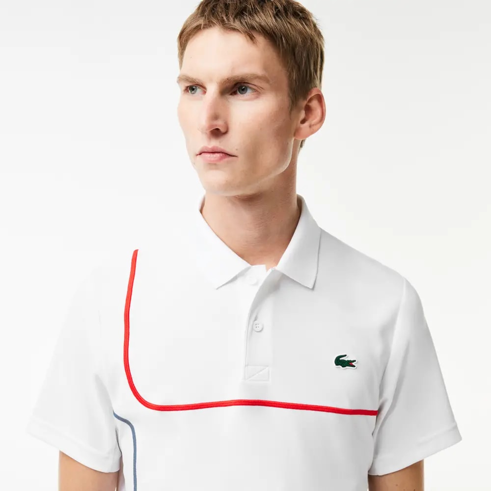 Áo Lacoste Ultra Dry Piqué Tennis 'White' DH7362-51-800 — ảnh 2