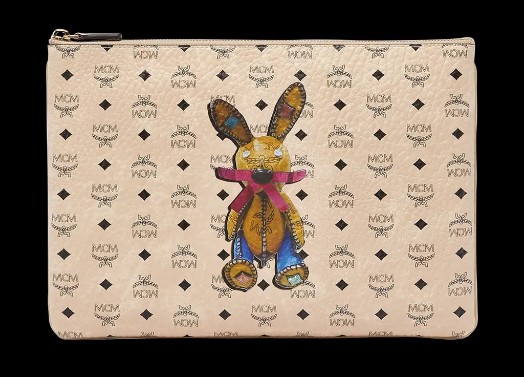 Túi MCM Medium Rabbit Crossbody Visetos 'Beige' MYZ6AXL81IG001