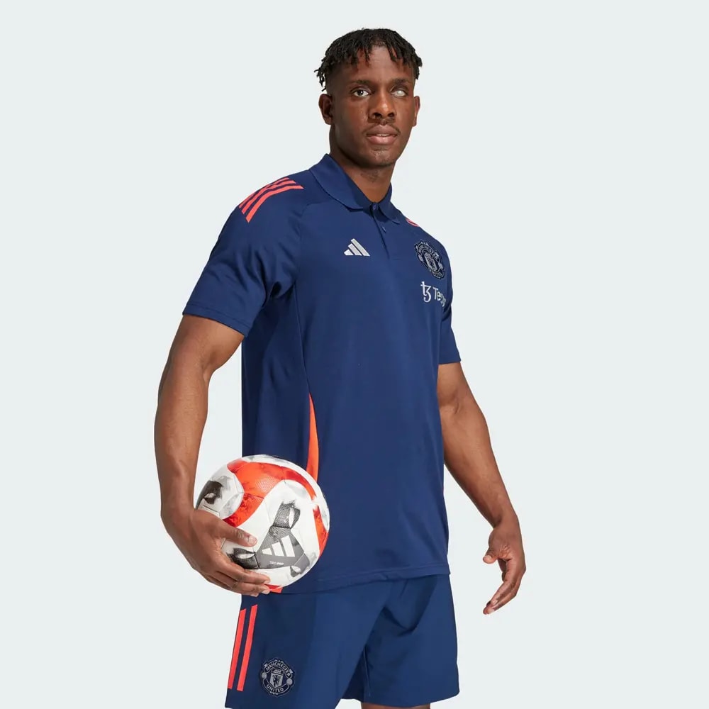 Áo Adidas Manchester United Tiro 24 Polo 'Blue' IT2028 — ảnh 2
