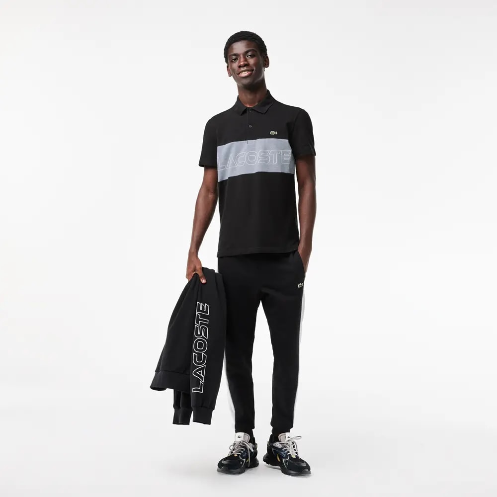 Áo Lacoste Stretch Piqué Colorblock 'Black' PH1470-51-SNP — ảnh 2