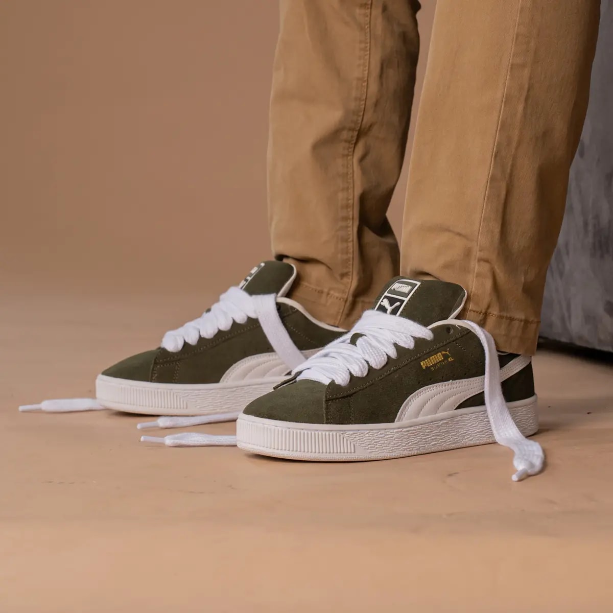 Giày Puma Suede XL 'Dark Olive White' 395205-13 — ảnh 2