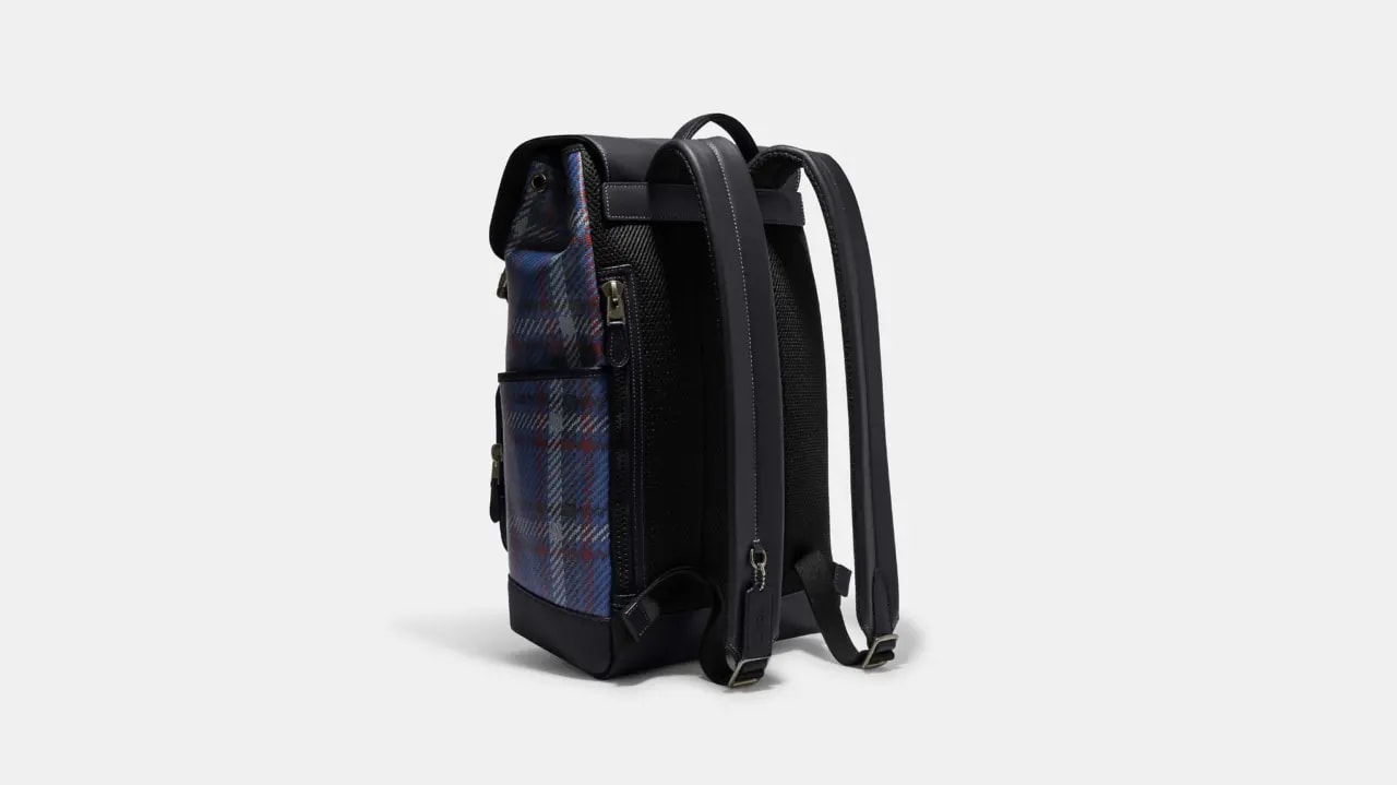 Balo Coach Track Plaid Stamp 'Midnight Navy' CH102-QBNI9 — ảnh 2