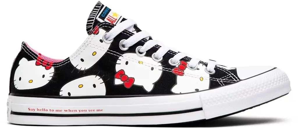 Giày Converse Chuck Taylor All Star Ox x Hello Kitty 'Black' 162947C — kich-thuoc: 41.5
