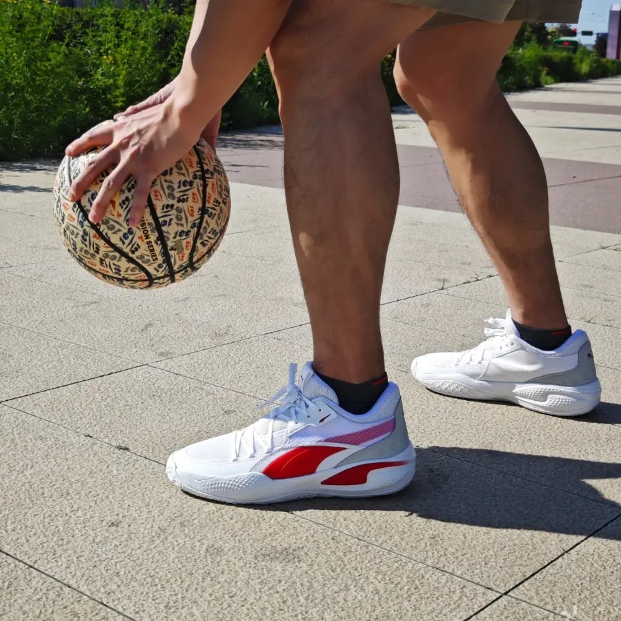 Giày Puma Court Rider Team 'White High Risk Red' 195660-01 — ảnh 3