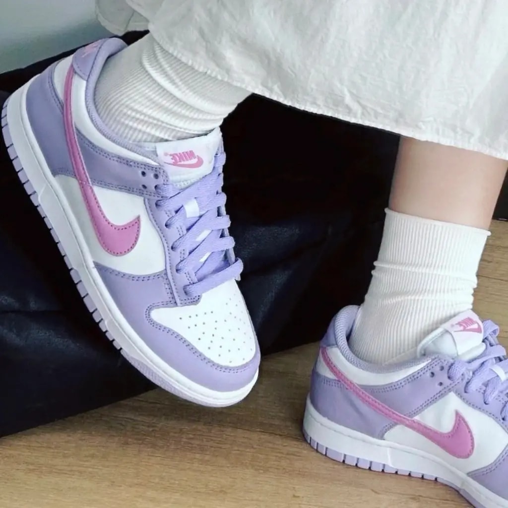 Giày Nike Dunk Low GS 'Lilac Bloom Pink' HQ1185-161 — ảnh 4
