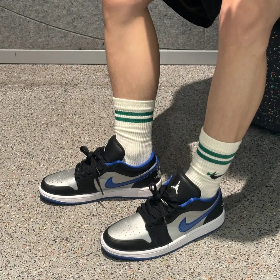 Giày Nike Air Jordan 1 Low 'Black Game Royal' 553558-007 — ảnh 2